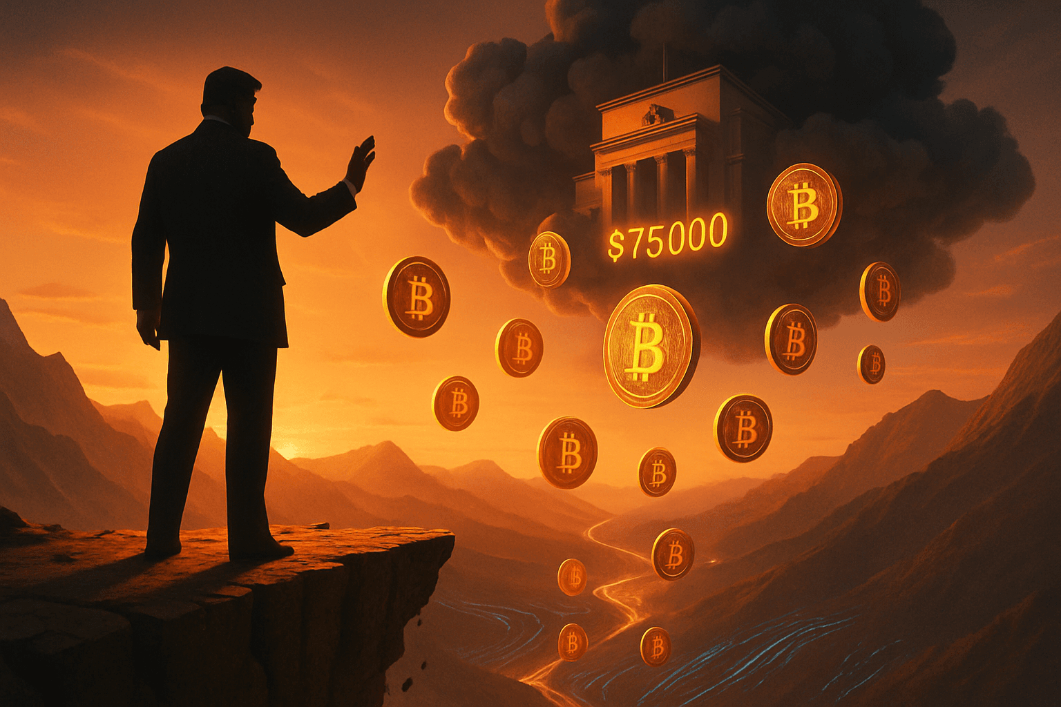 Trump Threatens to Fire Powell as Bitcoin Holds at $75,000